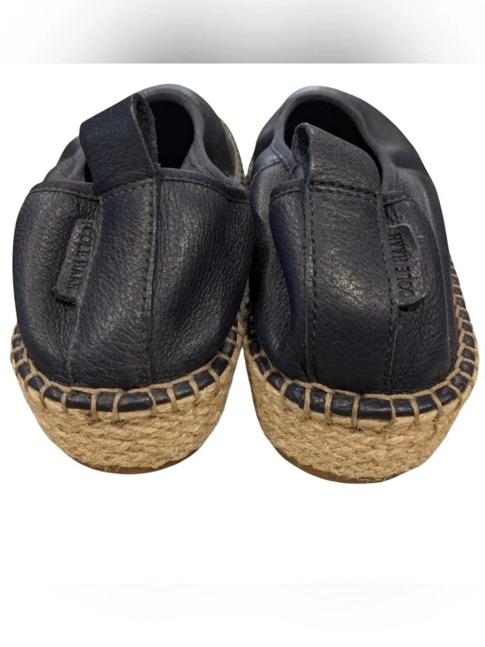 Cole Haan cloud feel marine blue pebble leather espadrilles. Size 8. NIB.